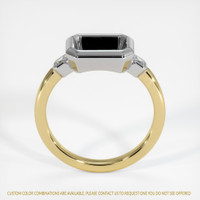 18K White & Yellow Three Stone Ring Setting Image