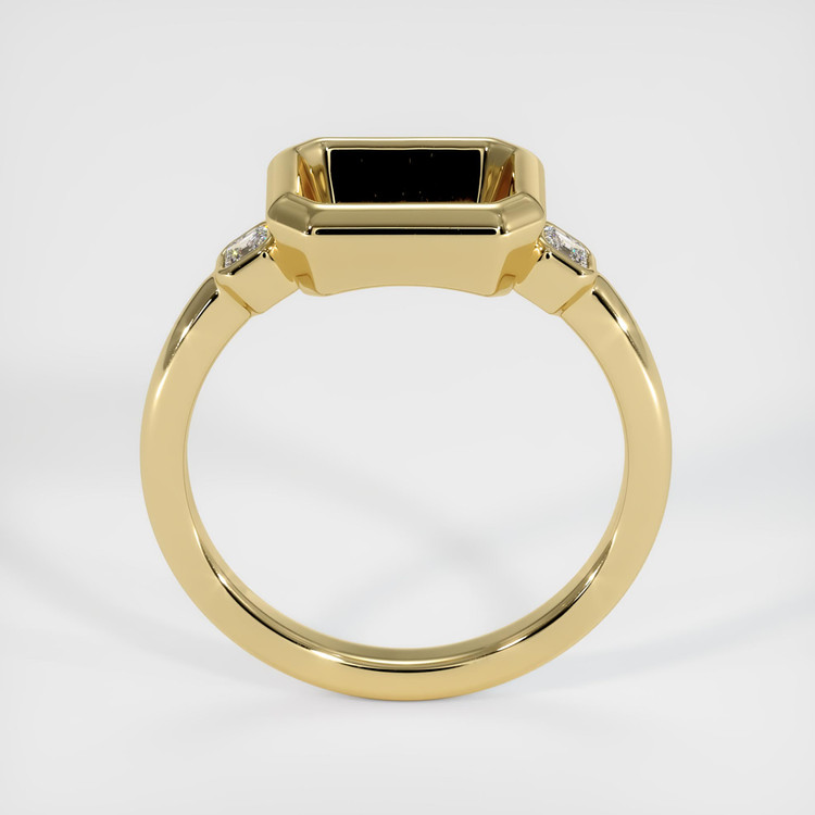 10K Yellow Gold Three Stone Ring Setting