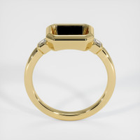 14K Yellow Gold Three Stone Ring Setting Image