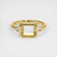 18K Yellow Gold Three Stone Ring Setting Image