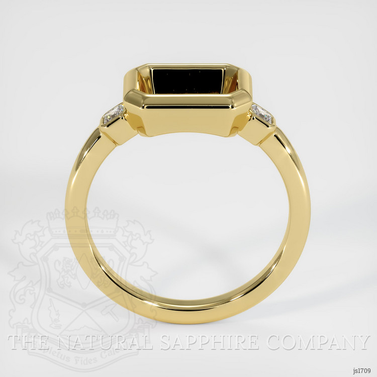 18K Yellow Gold Three Stone Ring Setting