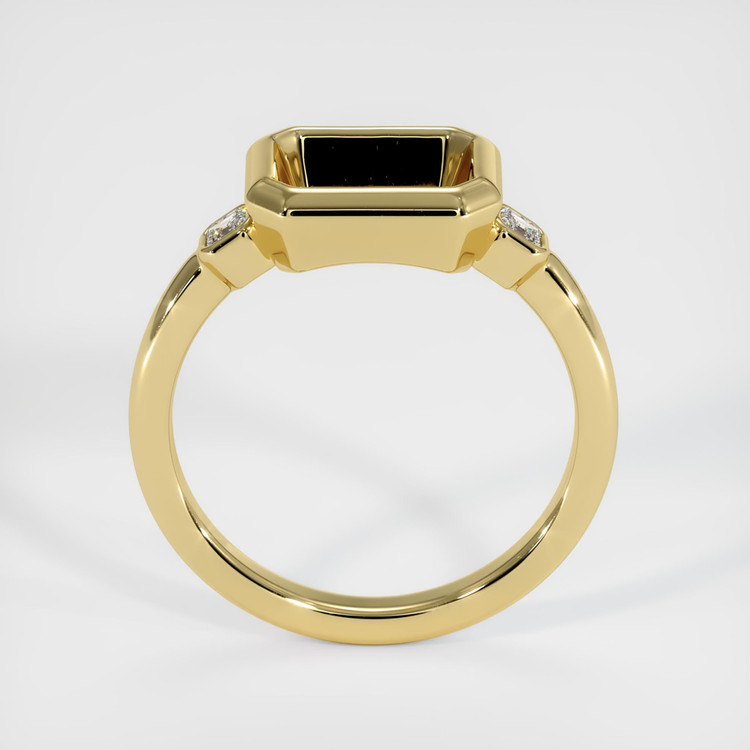18K Yellow Gold Three Stone Ring Setting