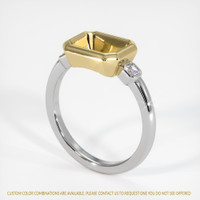 14K Yellow & White Three Stone Ring Setting Video