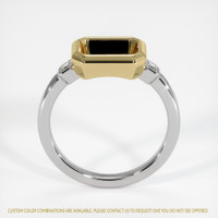 14K Yellow & White Three Stone Ring Setting Image