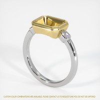 18K Yellow & White Three Stone Ring Setting Video