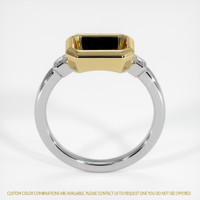 18K Yellow & White Three Stone Ring Setting Image