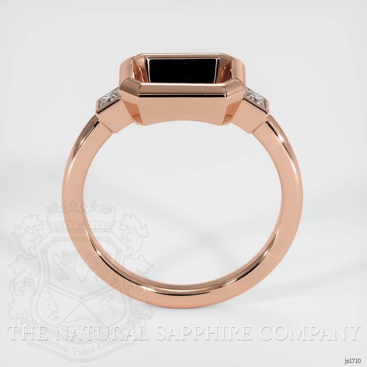 14K Rose Gold Three Stone Ring Setting