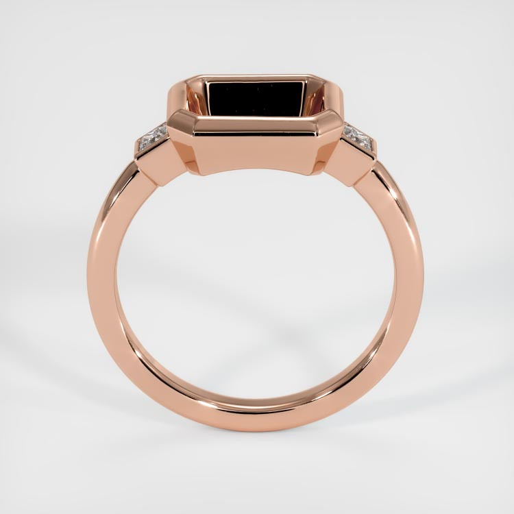14K Rose Gold Three Stone Ring Setting