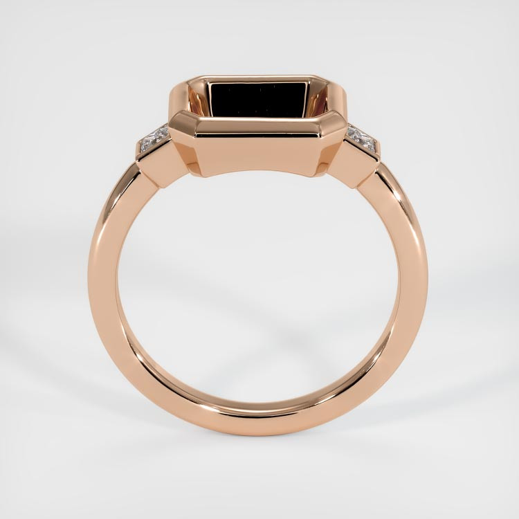 18K Rose Gold Three Stone Ring Setting
