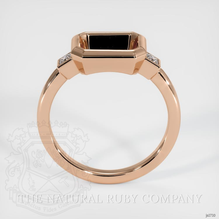 18K Rose Gold Three Stone Ring Setting