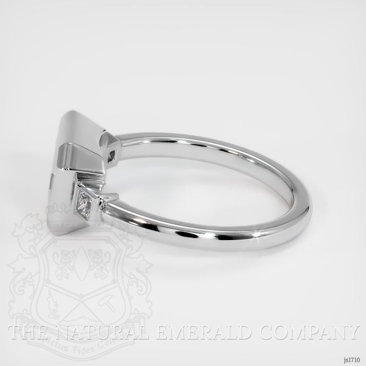 18K White Gold Three Stone Ring Setting
