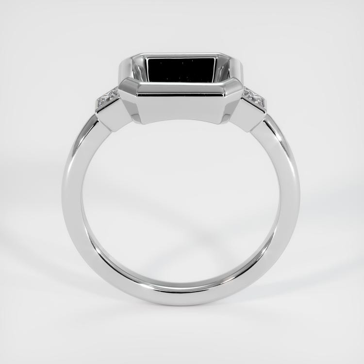 18K White Gold Three Stone Ring Setting