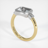 14K White & Yellow Three Stone Ring Setting Video