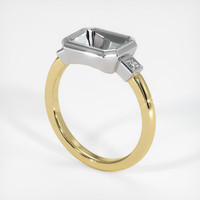 18K White & Yellow Three Stone Ring Setting Video