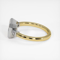 18K White & Yellow Three Stone Ring Setting Image