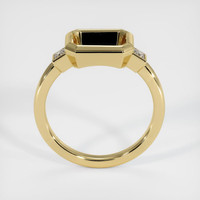 10K Yellow Gold Three Stone Ring Setting Image