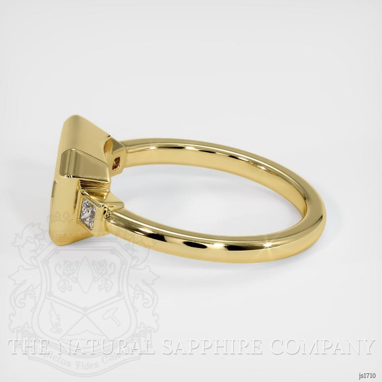 18K Yellow Gold Three Stone Ring Setting
