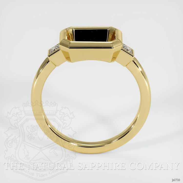 18K Yellow Gold Three Stone Ring Setting