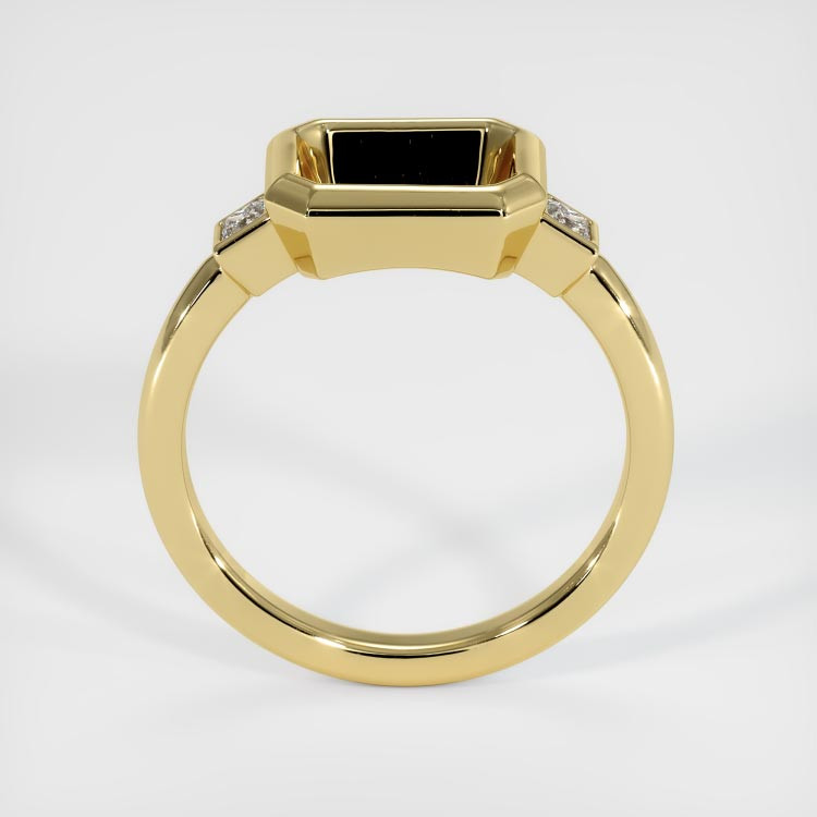 18K Yellow Gold Three Stone Ring Setting