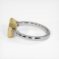 14K Yellow & White Three Stone Ring Setting Image