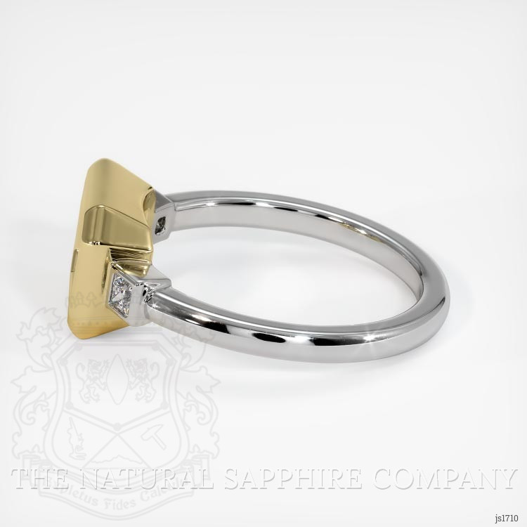 14K Yellow & White Three Stone Ring Setting