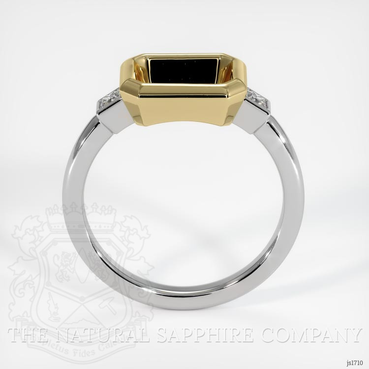 14K Yellow & White Three Stone Ring Setting