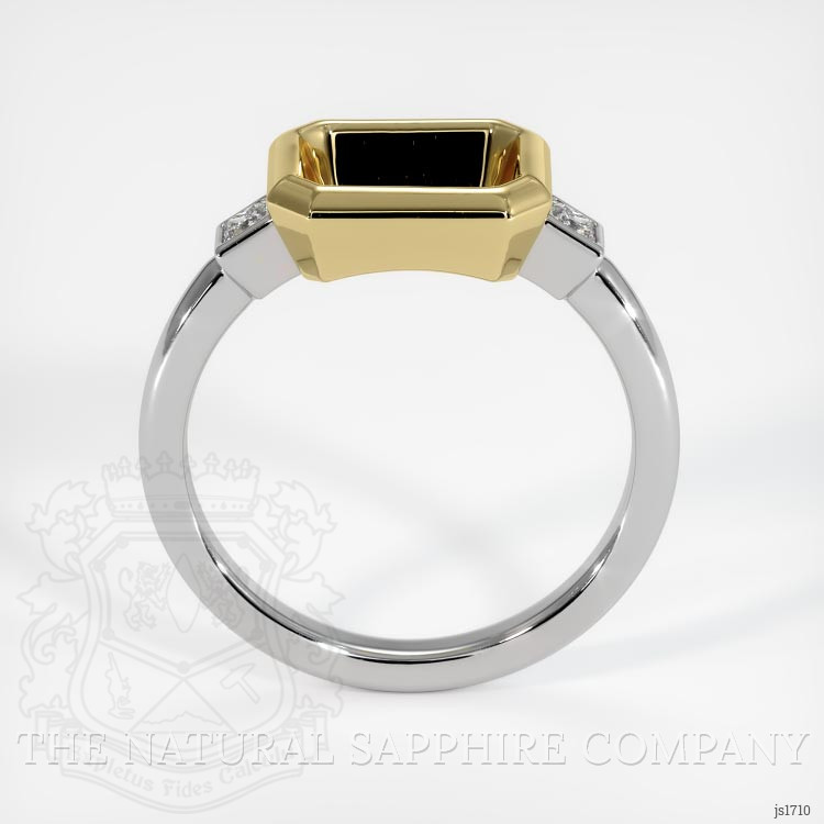 18K Yellow & White Three Stone Ring Setting