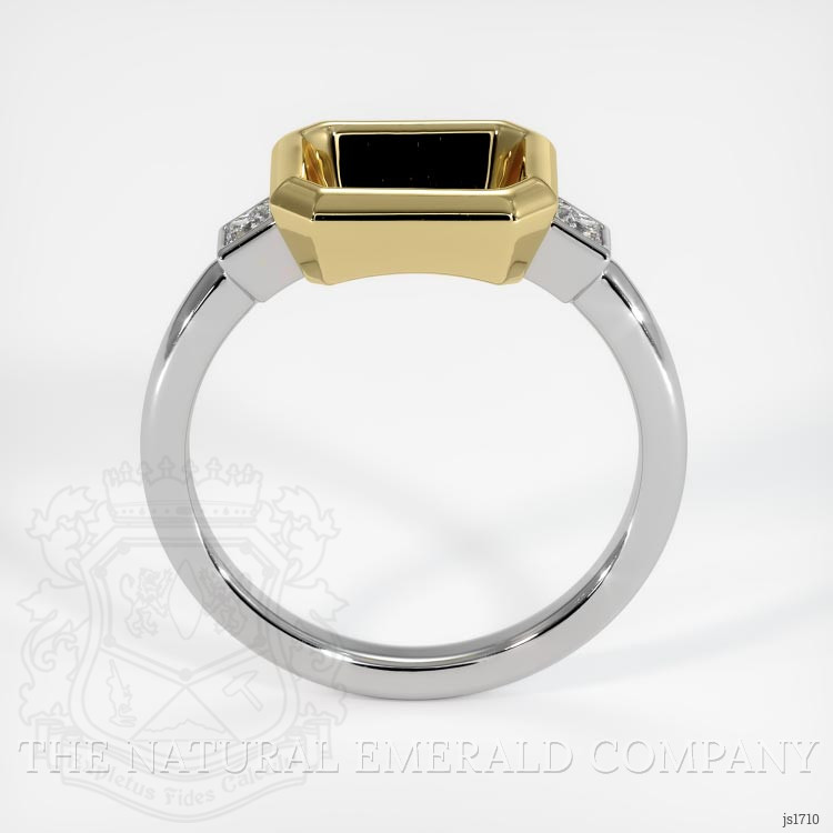 18K Yellow & White Three Stone Ring Setting