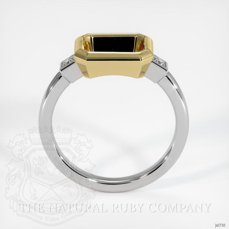 18K Yellow & White Three Stone Ring Setting