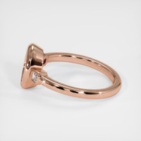14K Rose Gold Three Stone Ring Setting Image