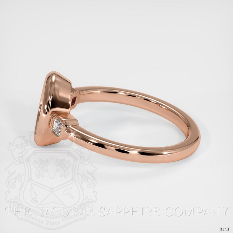 14K Rose Gold Three Stone Ring Setting