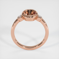 14K Rose Gold Three Stone Ring Setting Image
