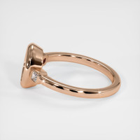 18K Rose Gold Three Stone Ring Setting Image