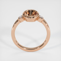 18K Rose Gold Three Stone Ring Setting Image