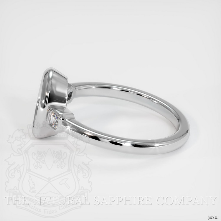 14K White Gold Three Stone Ring Setting