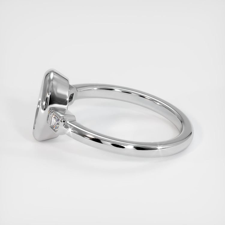 14K White Gold Three Stone Ring Setting