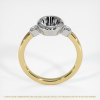 14K White & Yellow Three Stone Ring Setting Image