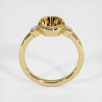 10K Yellow Gold Three Stone Ring Setting Image