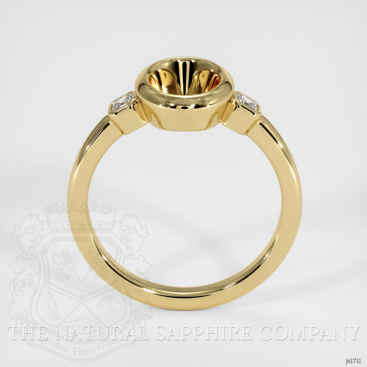 10K Yellow Gold Three Stone Ring Setting