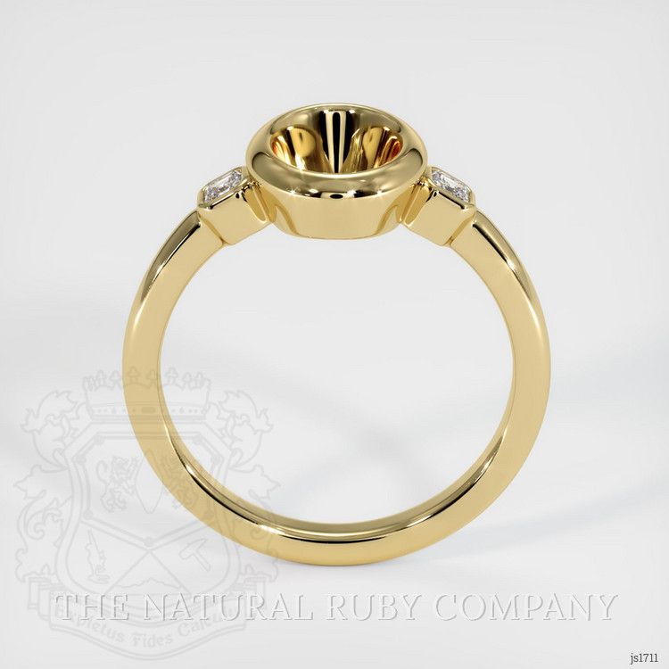 14K Yellow Gold Three Stone Ring Setting