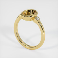 18K Yellow Gold Three Stone Ring Setting Video