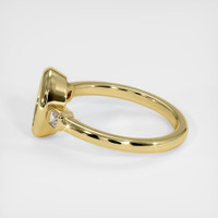 18K Yellow Gold Three Stone Ring Setting Image