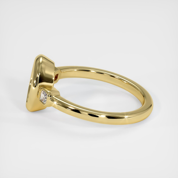 18K Yellow Gold Three Stone Ring Setting