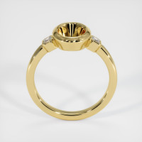 18K Yellow Gold Three Stone Ring Setting Image