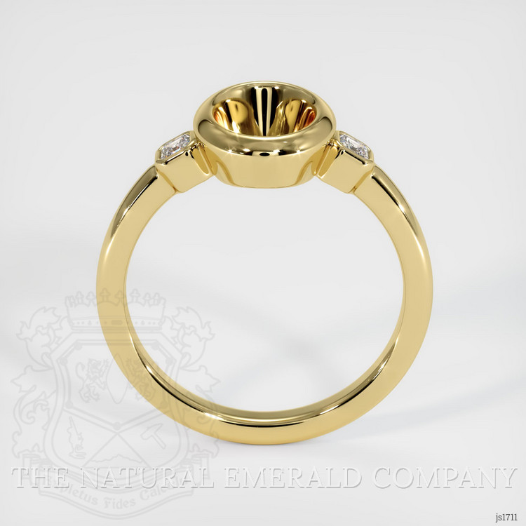 18K Yellow Gold Three Stone Ring Setting