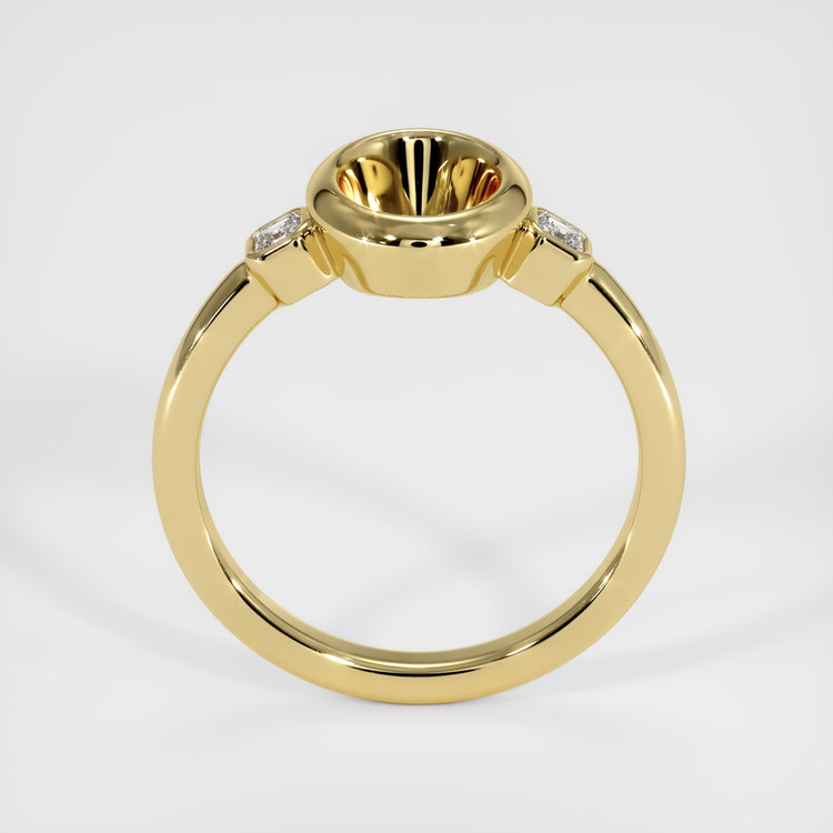 18K Yellow Gold Three Stone Ring Setting