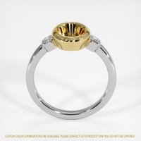 18K Yellow & White Three Stone Ring Setting Image