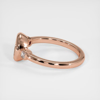14K Rose Gold Three Stone Ring Setting Image
