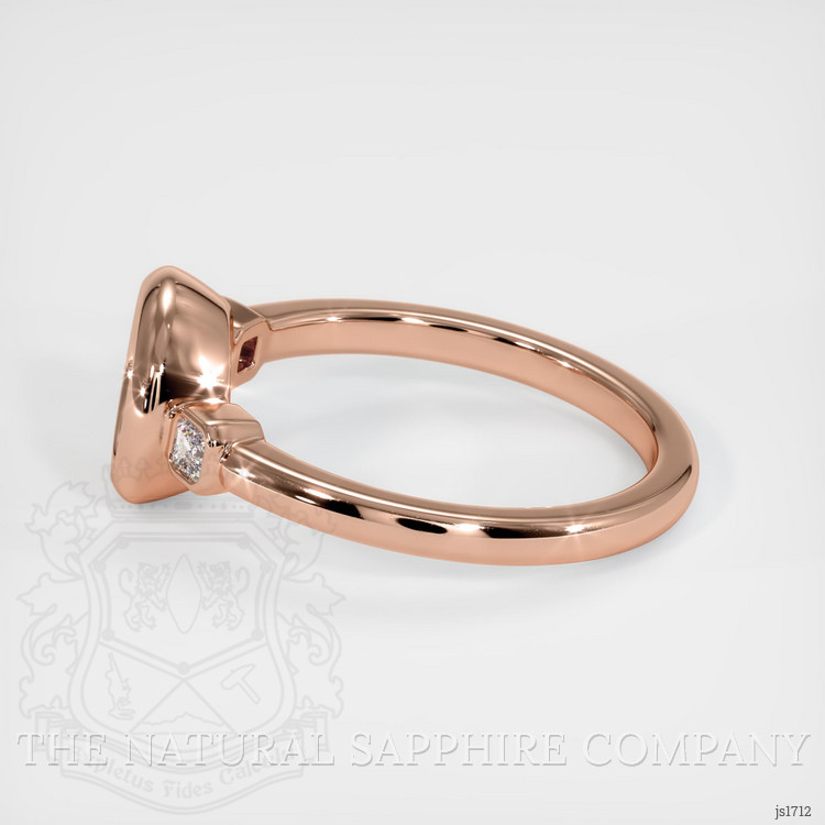 14K Rose Gold Three Stone Ring Setting