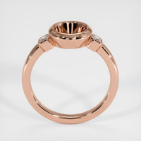 14K Rose Gold Three Stone Ring Setting Image